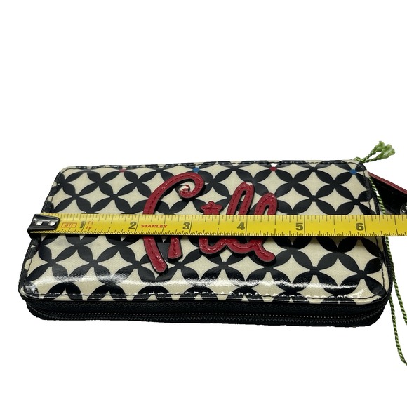 Vera Bradley Frill Zip Around Vinyl 4‎ Color Pens & Dividers Pen Holder Wallet - Picture 8 of 11